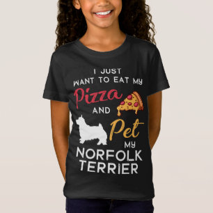 T-Shirt Norfolk Terrier Chien Pizza propriétaire amoureux