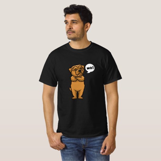 T-shirt Norfolk Terrier têtu (Devant entier)