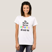 T-shirt Norfolk Terrier Walks Design (Devant entier)