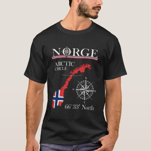 T-shirt Norge Arctic Circle Polar North Norway Norwegian F (Devant)