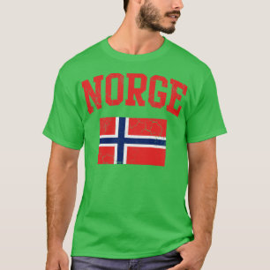 T-shirt Norge Drapeau Famille Norvégienne Norvège Vintage