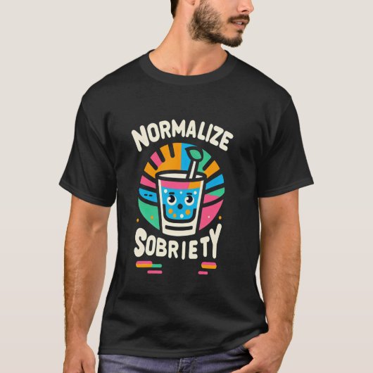 T-shirt Normaliser la Sobriété Mode de Boire Sobre ------ (Devant)
