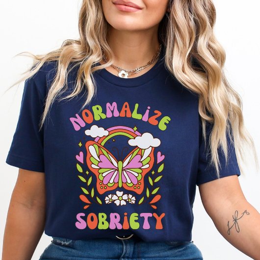 T-shirt Normaliser la sobriété | Sober Life | Traitement d