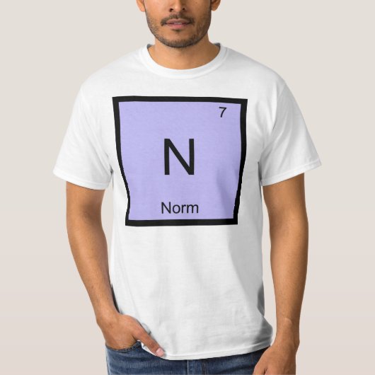 T-shirt Norme Nom Chimie Élément Tableau périodique (Devant)
