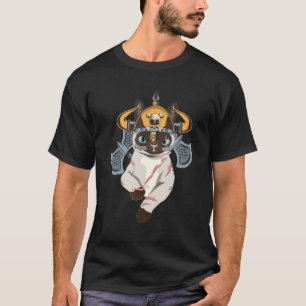 T-shirt Norse Mythologie Viking Cat nordique
