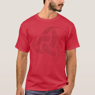 T-shirt Norse Viking Horn d'Odin rouge dévêtu