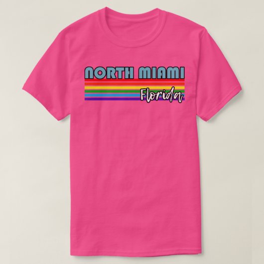 T-shirt North Miami Florida Pride North Miami LGBT Cadeau  (Design devant)