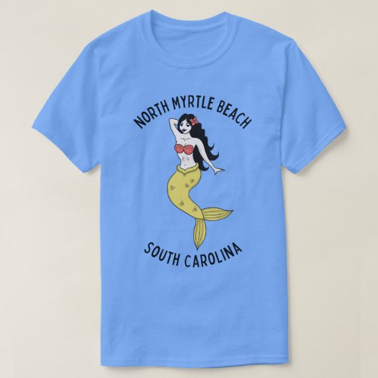 T-shirt North Myrtle Beach Caroline du Sud Mermaid (Design devant)