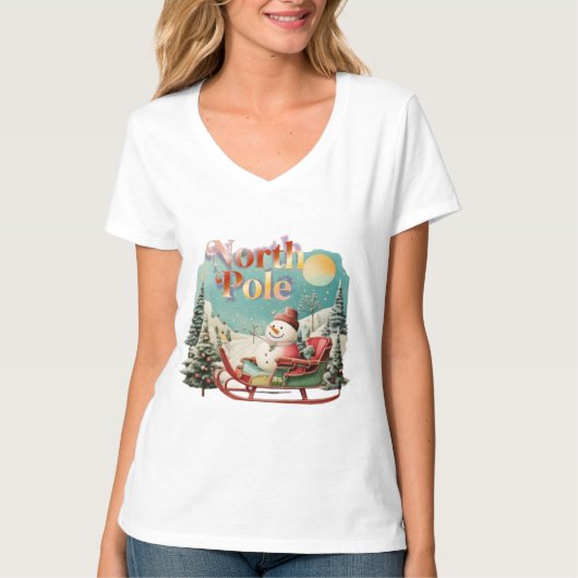 T-shirt North Pole: Where Magic Never Melts (Devant)