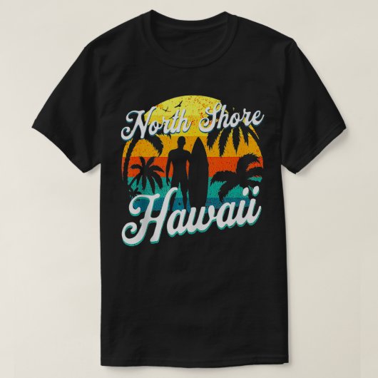 T-shirt North Shore Hawaii Beach Surfer Vacances été Vi (Design devant)