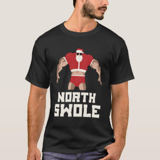 T-shirt North Swole Muscle Gym Père Noël Pour Noël