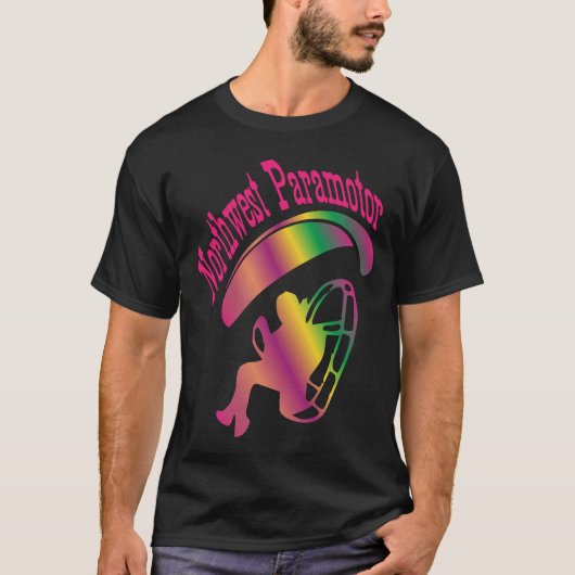 T-shirt Northwest Paramotor Pink Rainbow (Devant)