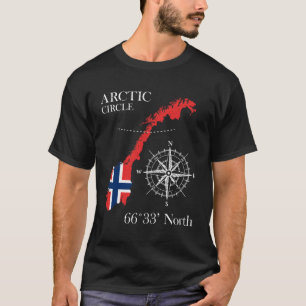 T-shirt Norvège Arctique Cercle Polaire Nord Norge Norvégi