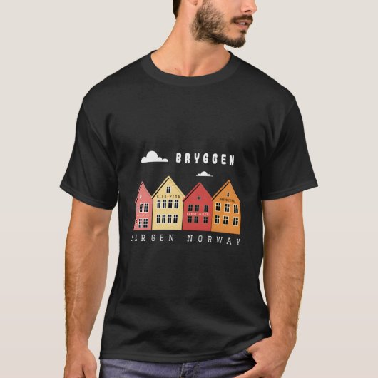 T-shirt Norvège Bergen Bryggen Xo4U Original (Devant)