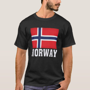T-shirt NORVÈGE Drapeau Patriotique National Racines Souve
