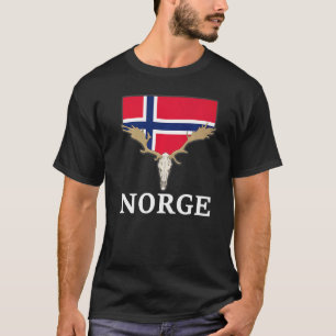 T-shirt Norvège Elk Drapeau Expédition Oslo Vacances 1