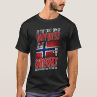 Norvège : Le Bonheur Phrase Norvège Drapeau Norvèg