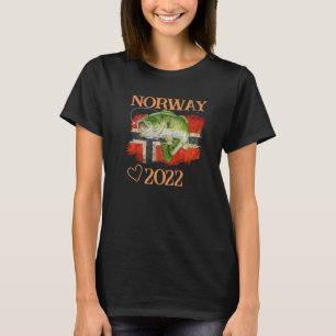 T-shirt Norvège Pêche 2022 Scandinavie Norvège Norge Norwa