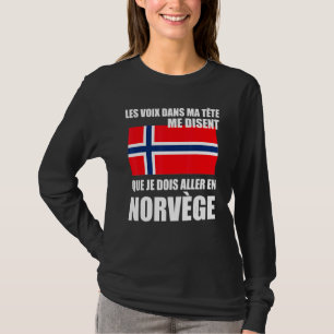 T-shirt Norvège Proverbe drapeau norvégien