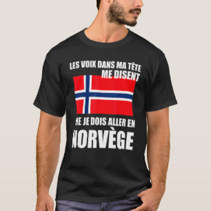 T-shirt Norvège Proverbe drapeau norvégien