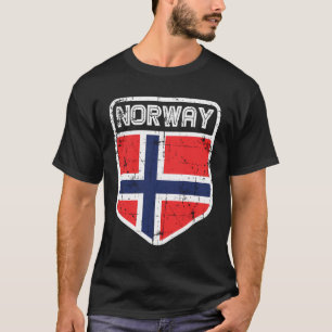 T-shirt Norvège Sports Jersey Style Norvégien Drapeau Homm