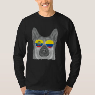T-shirt Norvégien Buhund Dog Ecuador Lunettes de soleil