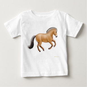 T-shirt norvégien de nourrisson de cheval de fjord