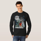 T-shirt Norvégien Elkhan sous la neige de lune Noël (Devant entier)