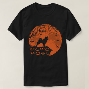 T-shirt Norvégien Elkhound Et Moon Halloween Amoureux des 