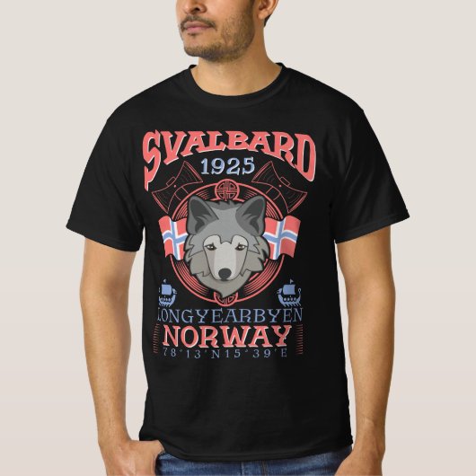 T-SHIRT NORWAY SVALBARD LONGYEARBYEN (Devant)
