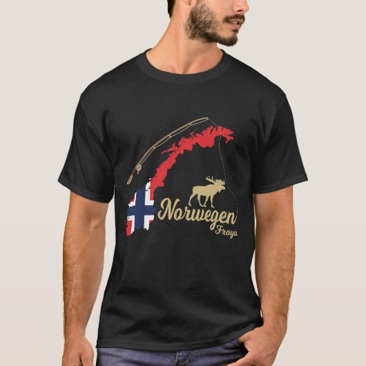 T-shirt Norwegian 2022 Froya Angeln Skandinavien Motif (Devant)