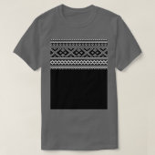 T-shirt norwegian knitting pattern from setesdal in black  (Design devant)