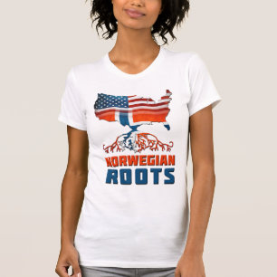 T-shirt Norwegian Roots USA Flag Heritage