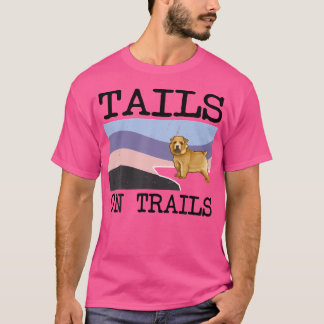 T-shirt Norwich Terrier Parcourt Les Traces Drôle Randonné