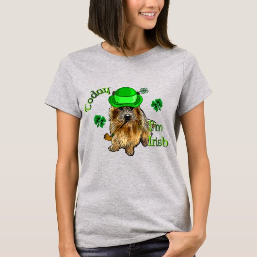 T-shirt Norwich Terrier St patrick (Devant)