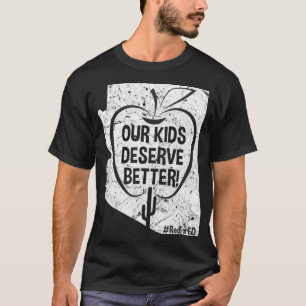 T-shirt Nos Enfants Méritent Mieux Rouge Pour Ed Femmes Ho