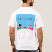 T-shirt Nos premiers masques de neige de Noël 2020 (Dos)