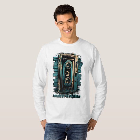 T-shirt Nostalgie analogique, Conception Vintage (Devant entier)