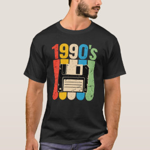 T-shirt nostalgie de l'ordinateur disquette rétro des anné