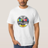 T-shirt Nostalgie Retro TV Monoscopes Pas de signal (Devant)