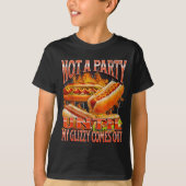T-shirt Not A Party Until Glizzy Funny Wiener Hot Dog Meme (Devant)