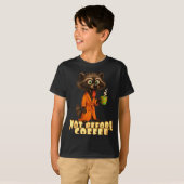 T-shirt Not Before Coffee-tee – Funny Morning Raccoon And (Devant entier)