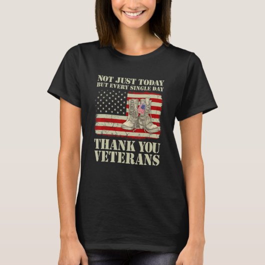 T-shirt Not Just Today But Every Single Day Thank You Vete (Devant)