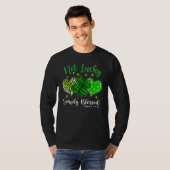 T-shirt Not Lucky Simply Blessed Christian Shamrock St Pat (Devant entier)