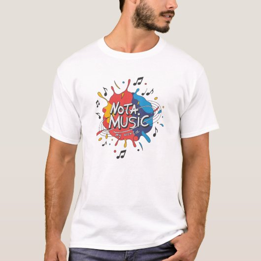 T-shirt NOTA MUSIC My World Design - Vibrant Paint Splash (Devant)