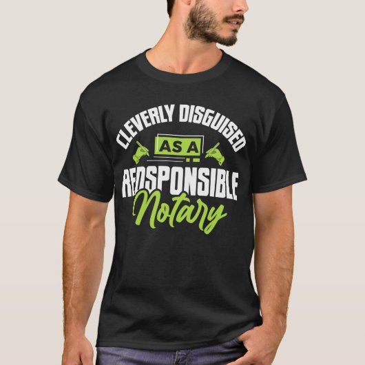 T-shirt Notarie Notaire Funny Responsable Notaire Public S (Devant)