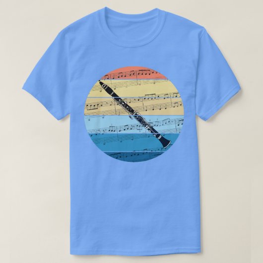 T-shirt Notation de musique Clarinet (Design devant)