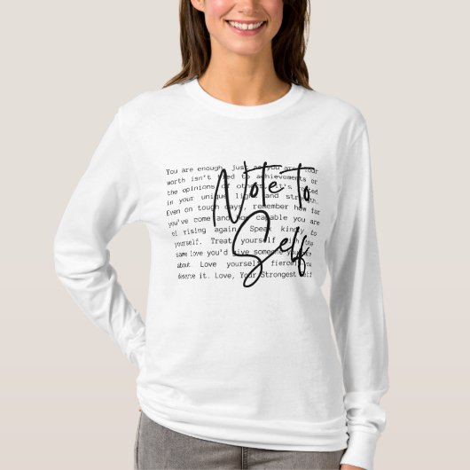 T-shirt "Note à l'individu" Inspirational Unisex long-manc (Devant)
