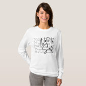 T-shirt "Note à soi-même" Inspirant Manches longues Unisex (Devant entier)