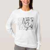 T-shirt "Note à soi-même" Inspirant Manches longues Unisex (Devant)